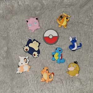 NWT 9 Pokemon Character Crocs Charms Shoes Kids Show Sandal